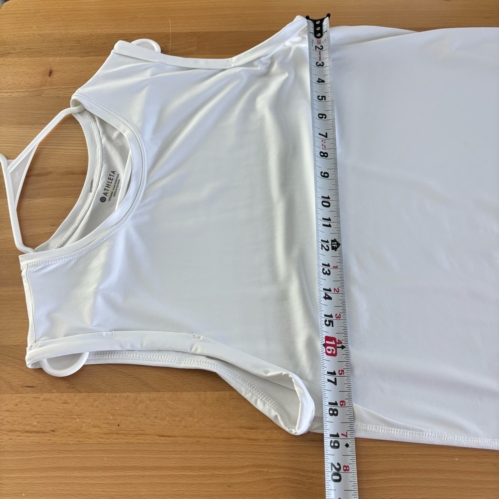 Athleta women’s medium white sunlover UPF lightweight tank dress sleeveless - Picture 8 of 9